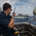 USS Mobile (LCS 26) conducts underway replenishment with USNS Wally Schirra (T-AKE 8) in South China Sea