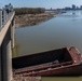 USACE assesses procedures for offloading coal on damaged barge