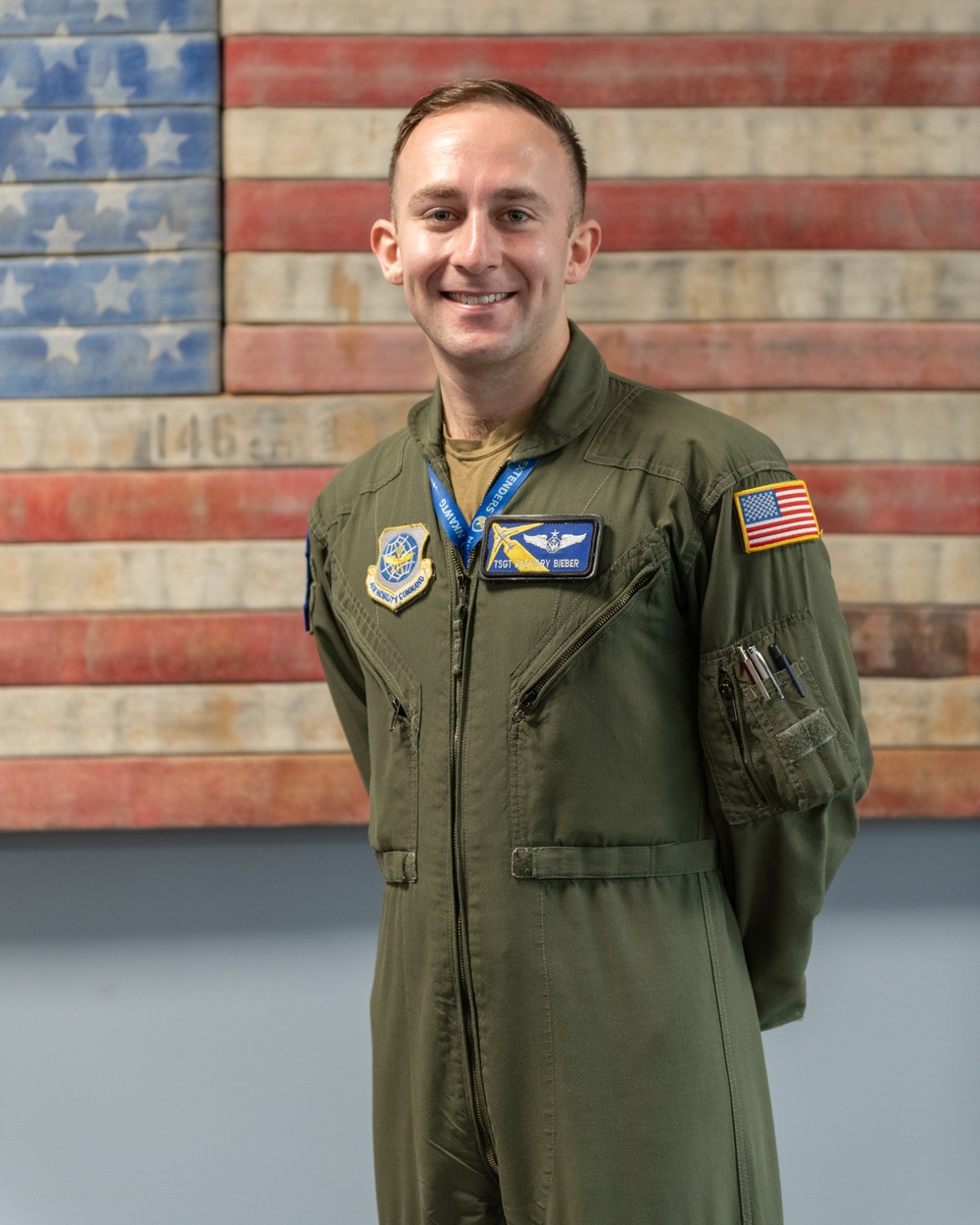 U.S. Air Force Tech. Sgt. Zachary Bieber, 6th Air Refueling Squadron boom operator