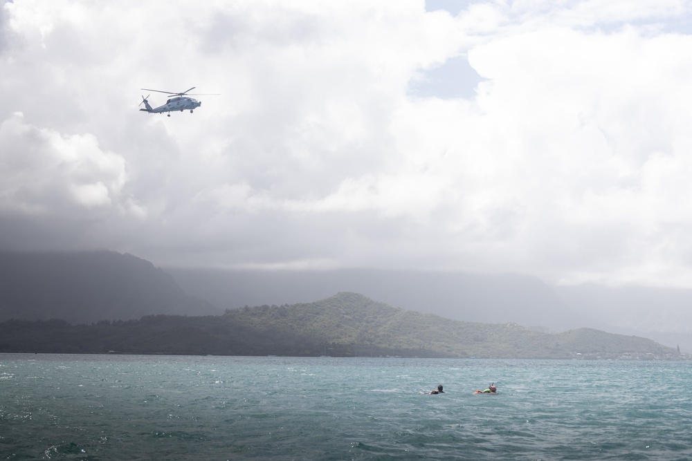Down by the Bay: U.S. Navy Sailor's Conduct Search and Rescue Training in Kaneohe Bay