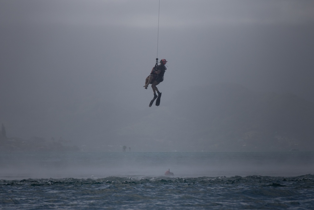 Down by the Bay: U.S. Navy Sailor's Conduct Search and Rescue Training in Kaneohe Bay