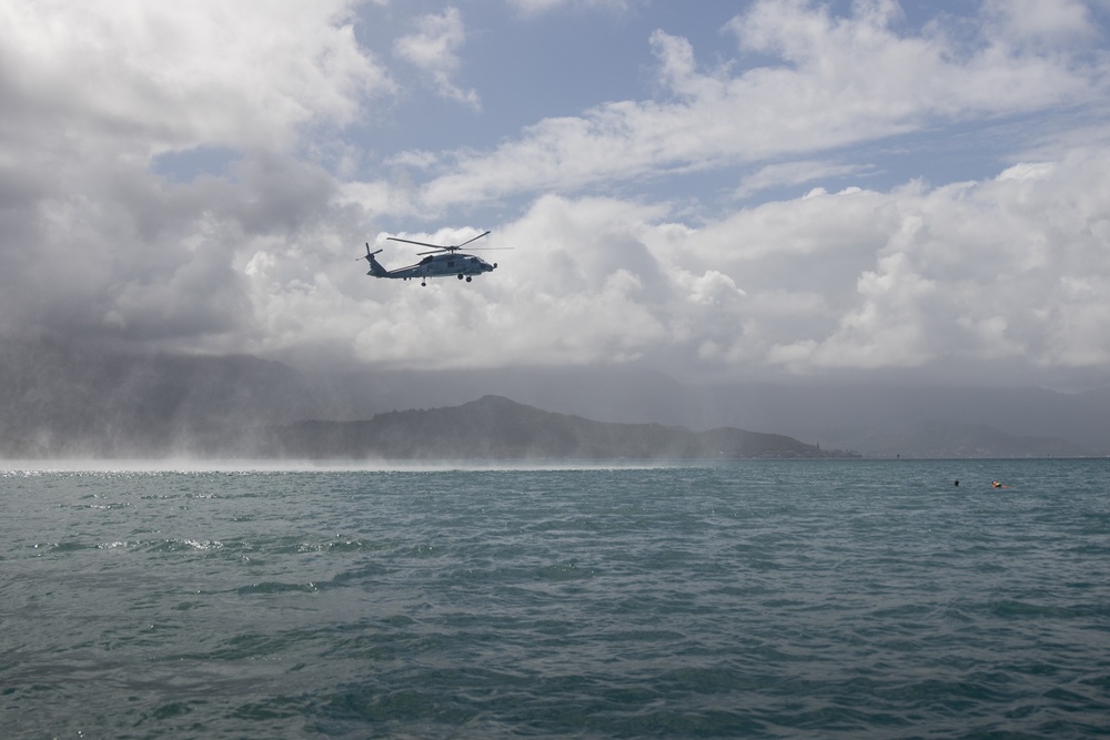Down by the Bay: U.S. Navy Sailor's Conduct Search and Rescue Training in Kaneohe Bay