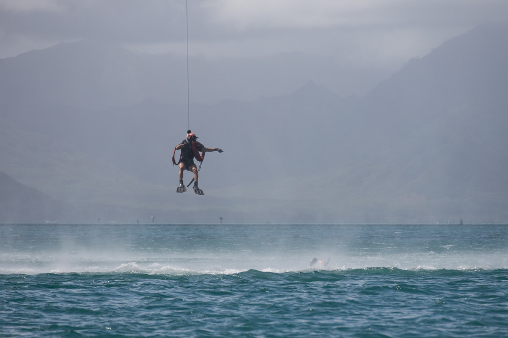 Down by the Bay: U.S. Navy Sailor's Conduct Search and Rescue Training in Kaneohe Bay