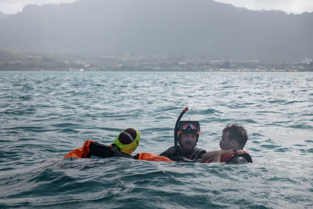Down by the Bay: U.S. Navy Sailor's Conduct Search and Rescue Training in Kaneohe Bay