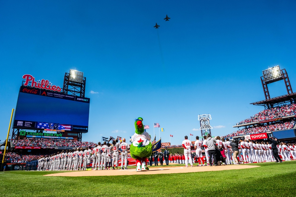 177th Fighter Wing Phillies Opening Day Flyover