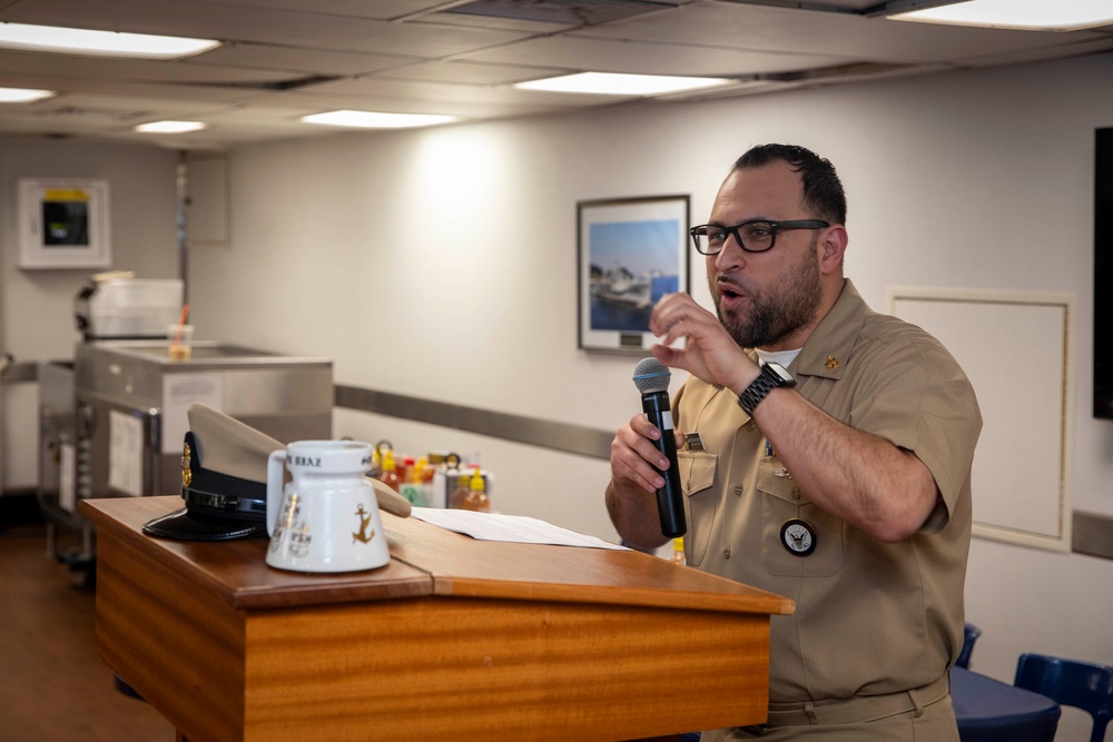 USS Blue Ridge and C7F Celebrate the Navy Chief Birthday