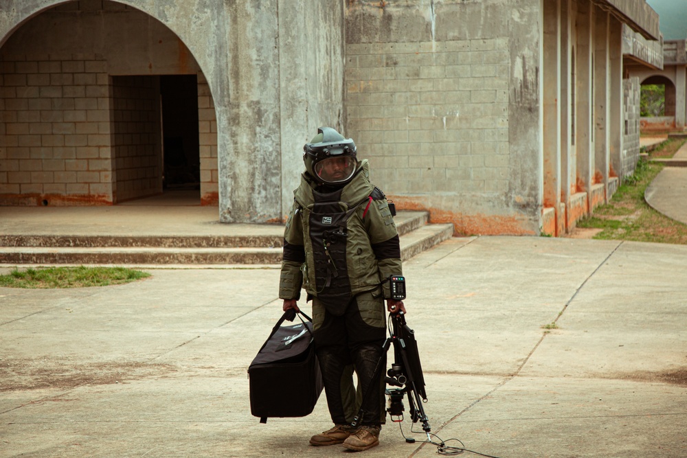 US Marines with Marine Wing Support Squadron 172 train to counter the threat of improvised explosive devices