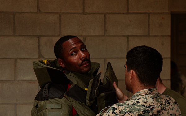 US Marines with Marine Wing Support Squadron 172 train to counter the threat of improvised explosive devices