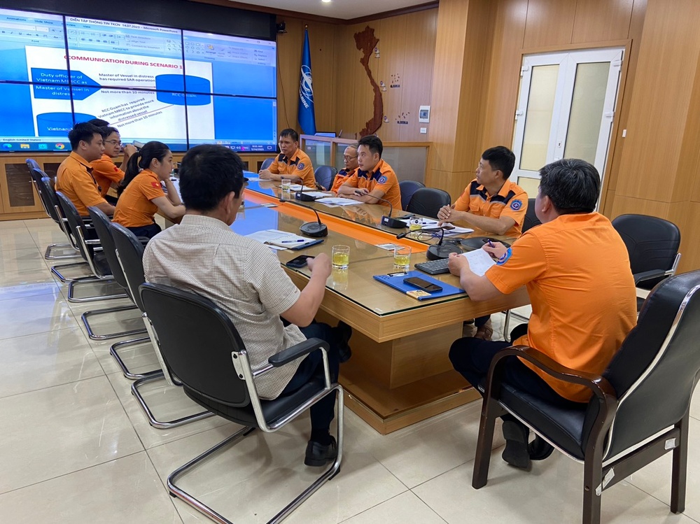 U.S Coast Guard conducts SAR communication exercise with Vietnamese partners