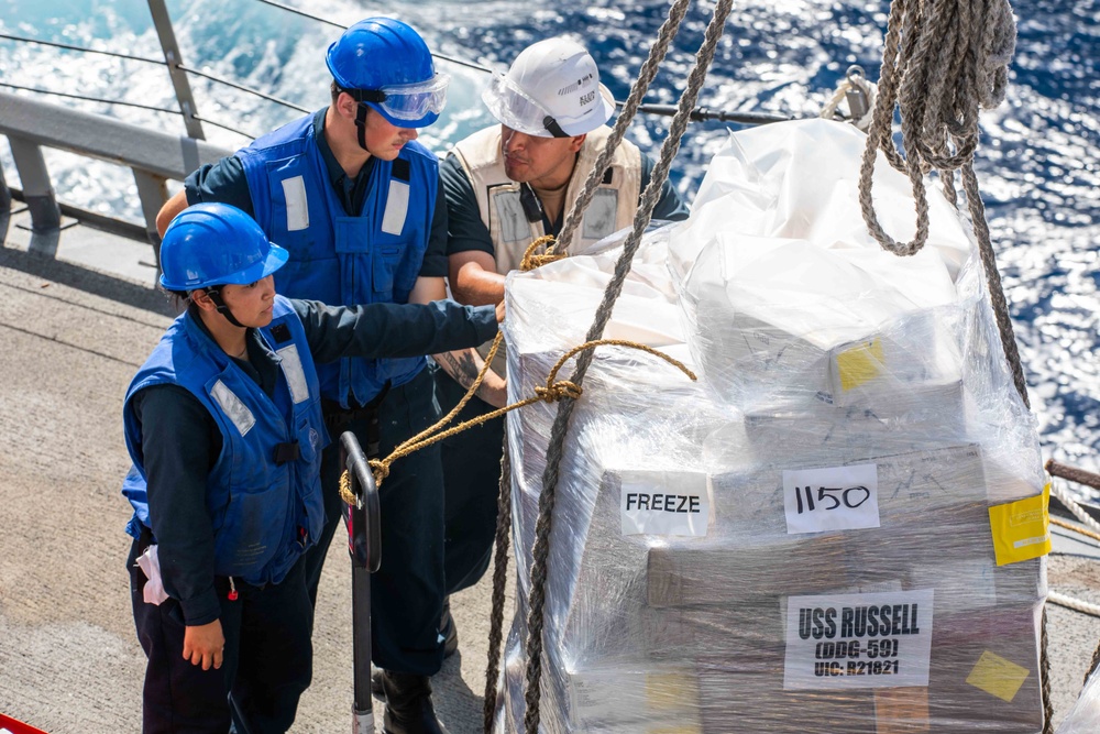 USS Russell replenishment-at-sea