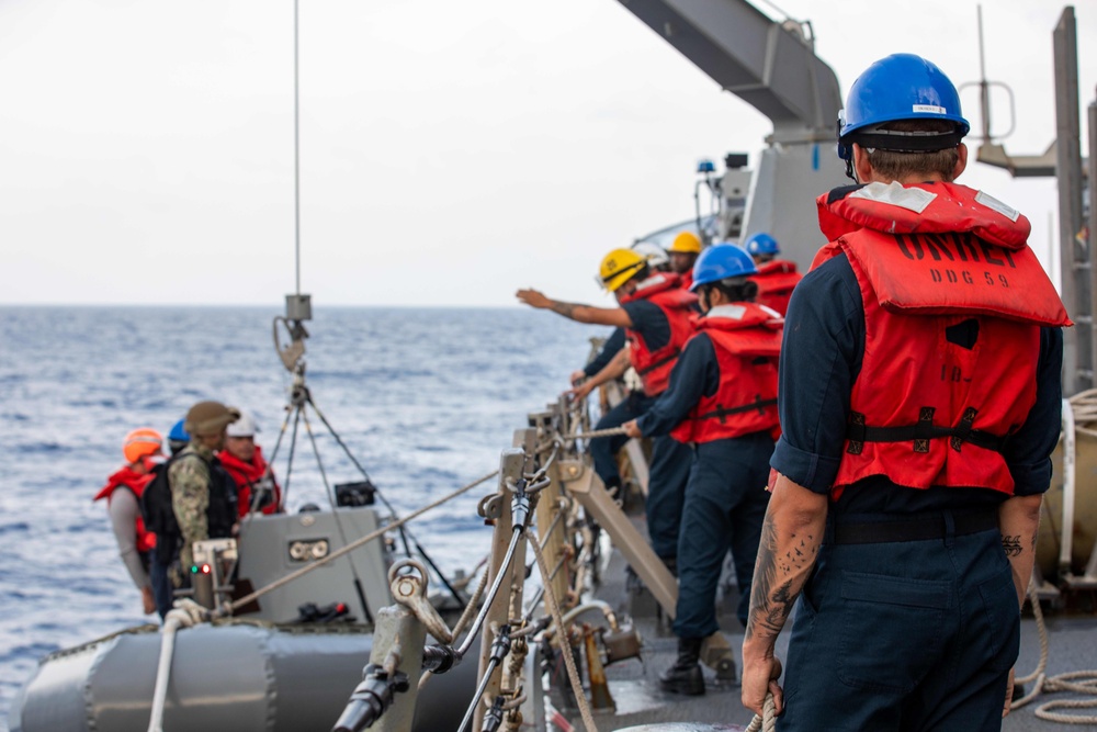 USS Russell small boat ops