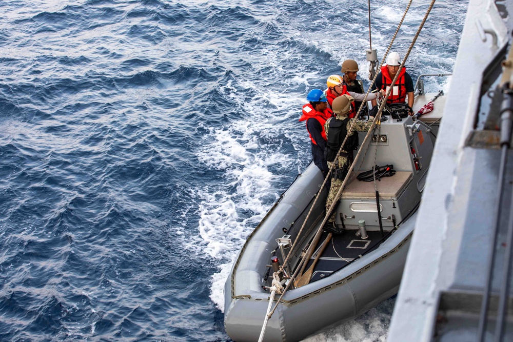 USS Russell small boat ops