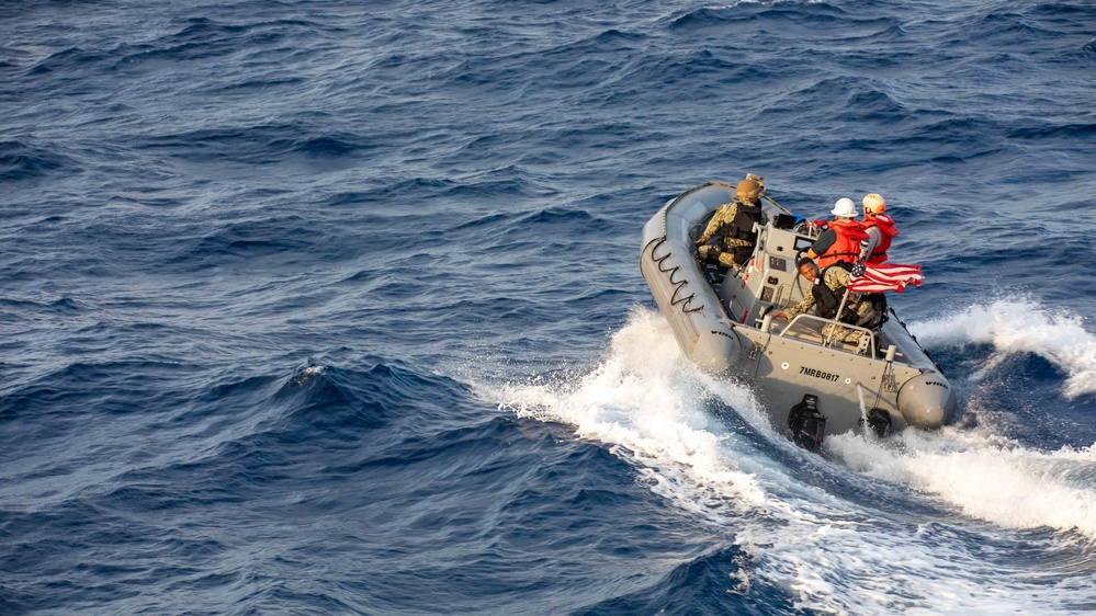 USS Russell small boat ops