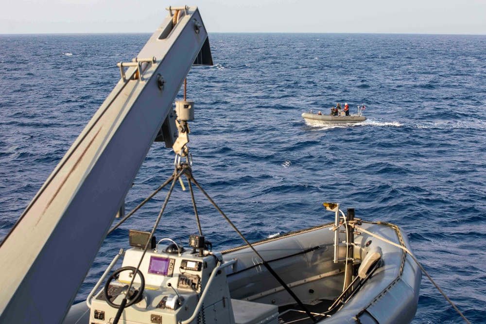 USS Russell small boat ops