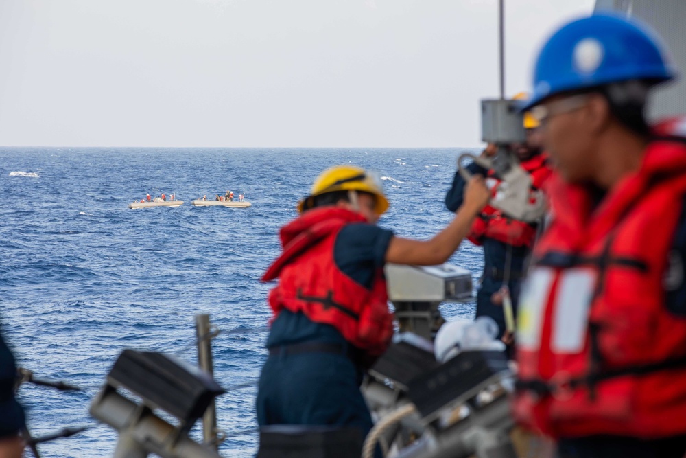USS Russell small boat ops