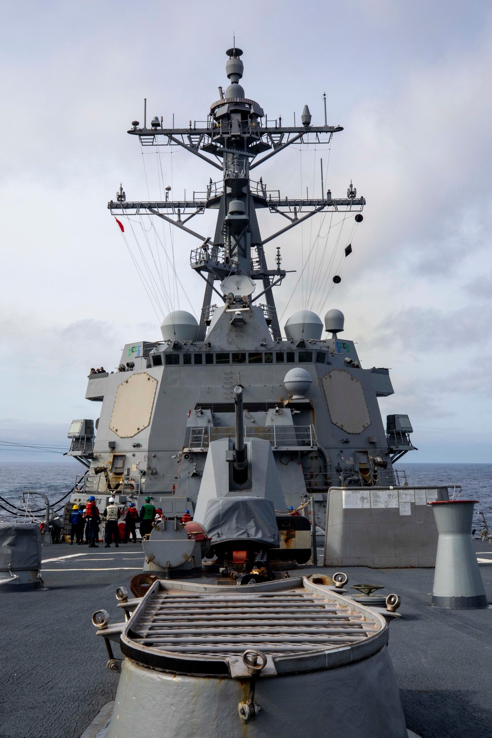 USS Ralph Johnson Conducts Replenishment-At-Sea with USNS Yukon.