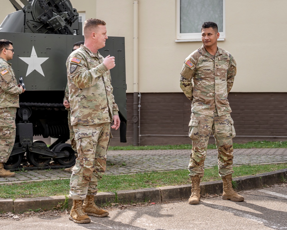 10th AAMDC Cpl. Michael James reenlistment ceremony