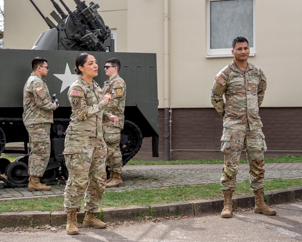10th AAMDC Cpl. Michael James reenlistment ceremony
