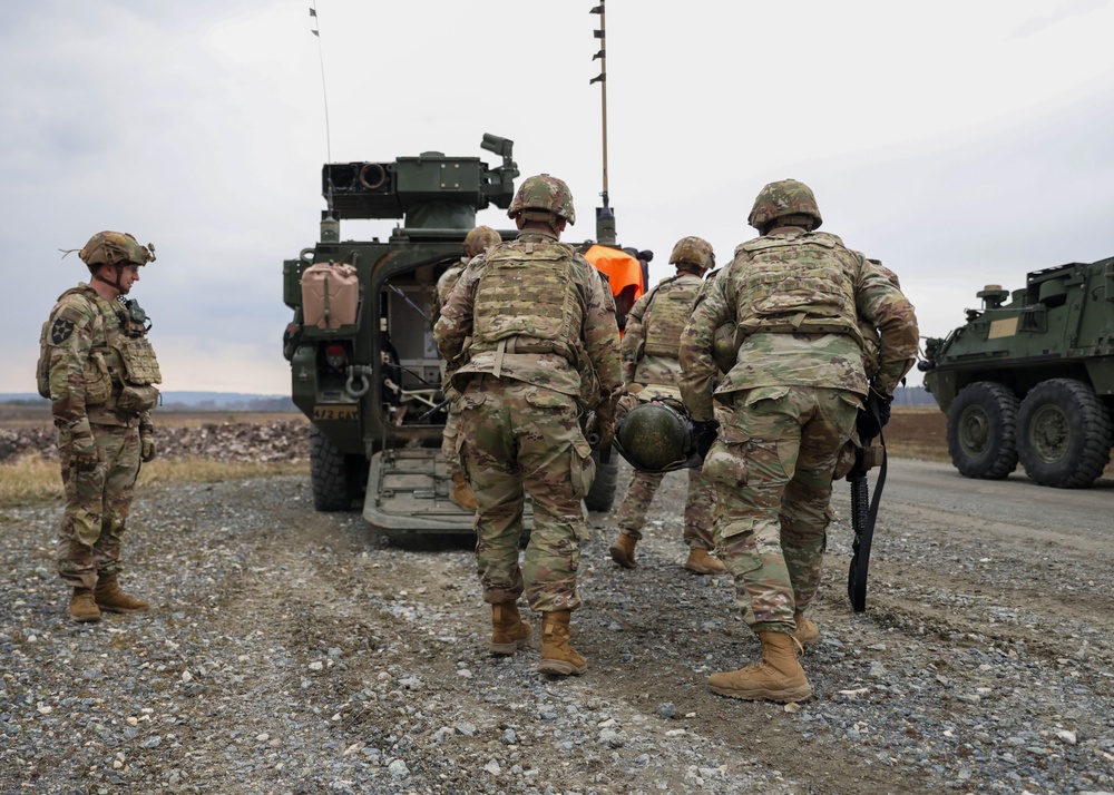 2nd Cavalry Regiment Stryker Live Fire and Medical Scenarios