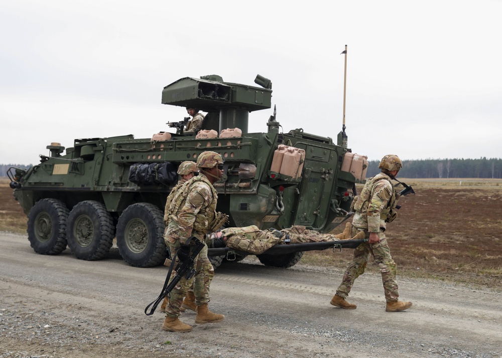 2nd Cavalry Regiment Stryker Live Fire and Medical Scenarios