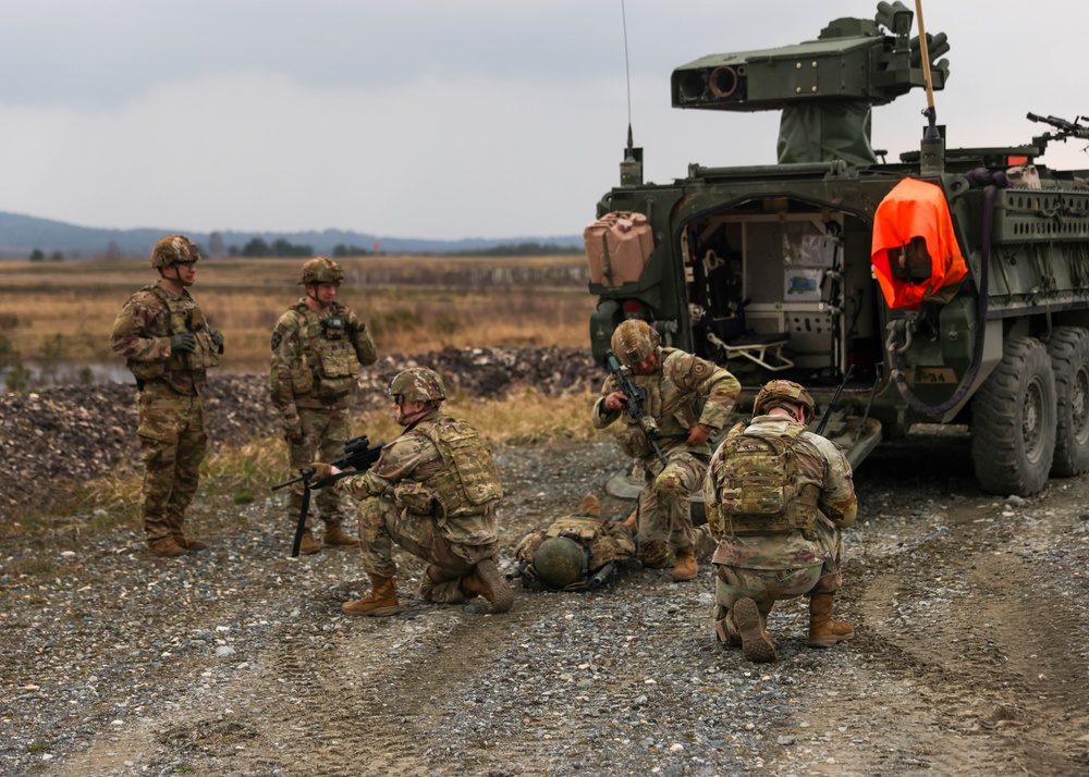 2nd Cavalry Regiment Stryker Live Fire and Medical Scenarios