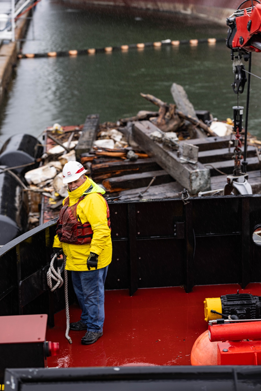 U.S. Army Corps Of Engineers support debris removal operations