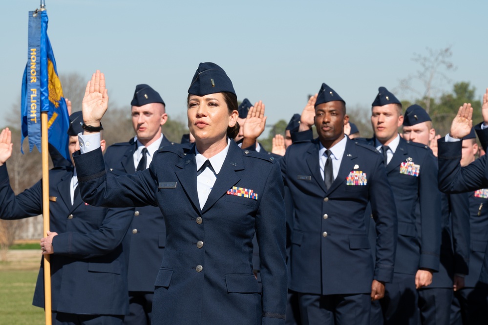 U.S. Air Force Officer Trainees Perform Graduation Ceremony