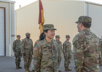 Newly promoted 169th Field Artillery Brigade Officers
