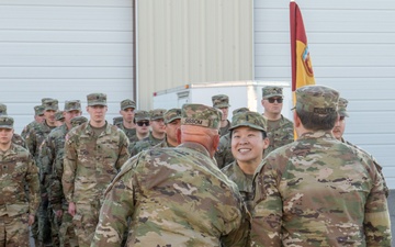 Newly promoted 169th Field Artillery Brigade Officers