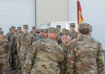 Newly promoted 169th Field Artillery Brigade Officers
