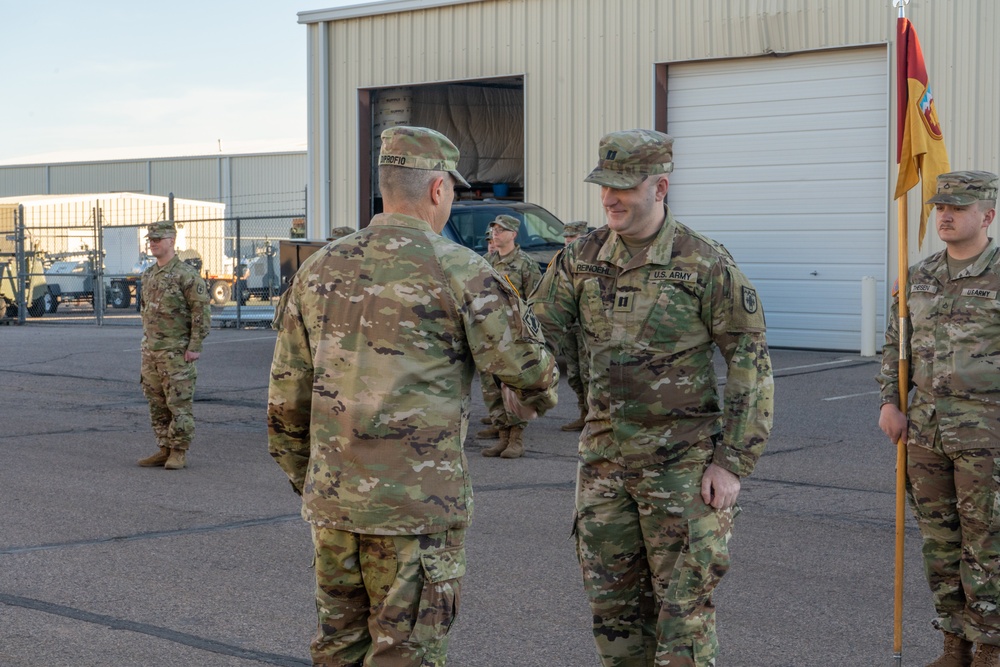 Newly promoted 169th Field Artillery Brigade Officers