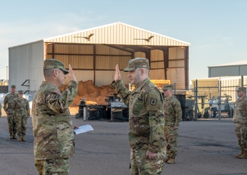 Newly promoted 169th Field Artillery Brigade Officers
