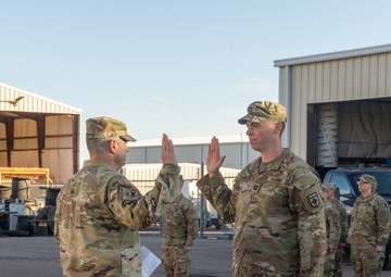 Newly promoted 169th Field Artillery Brigade Officers