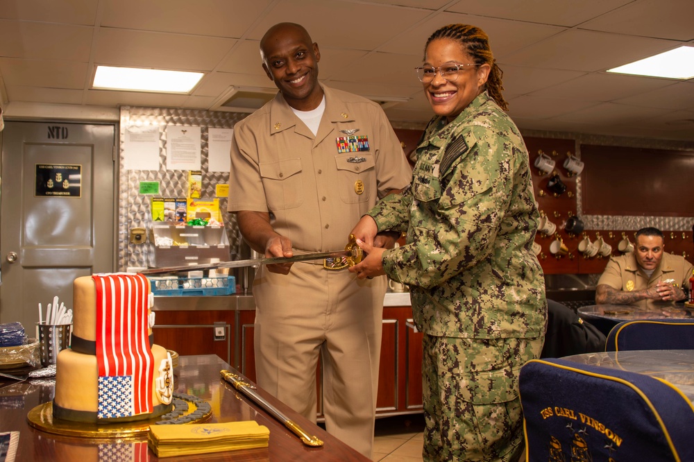 USS Carl Vinson (CVN70) Celebrates Chief Petty Officer's Birthday