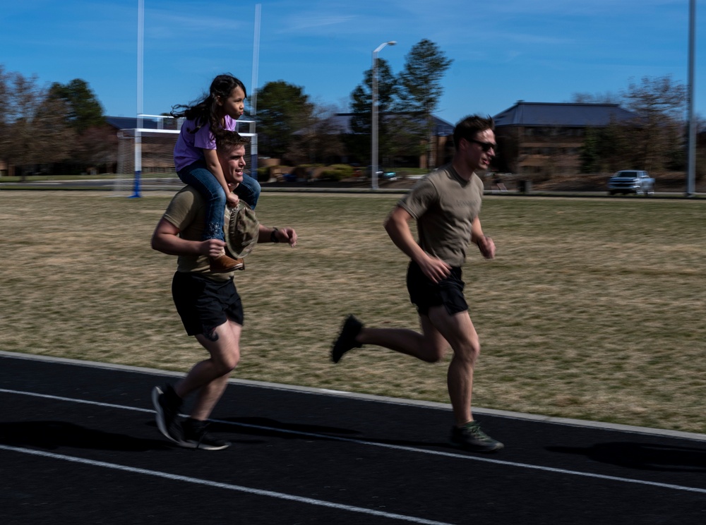 Members of Fairchild AFB Participate in the Annual Moustache Dash