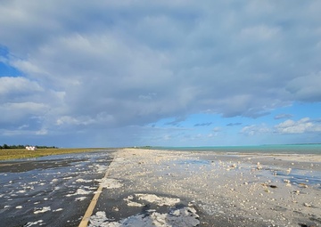 Wake Island recovering from flood