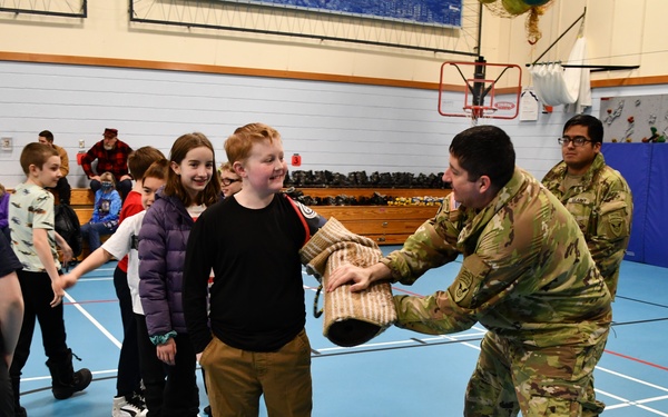 Military working dogs visit Two Rivers School in Alaska