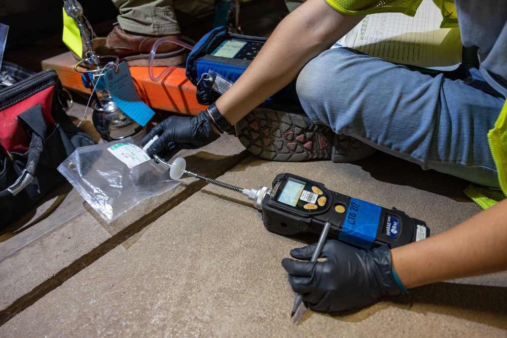 Navy Contractors Conduct Soil Vapor Monitoring
