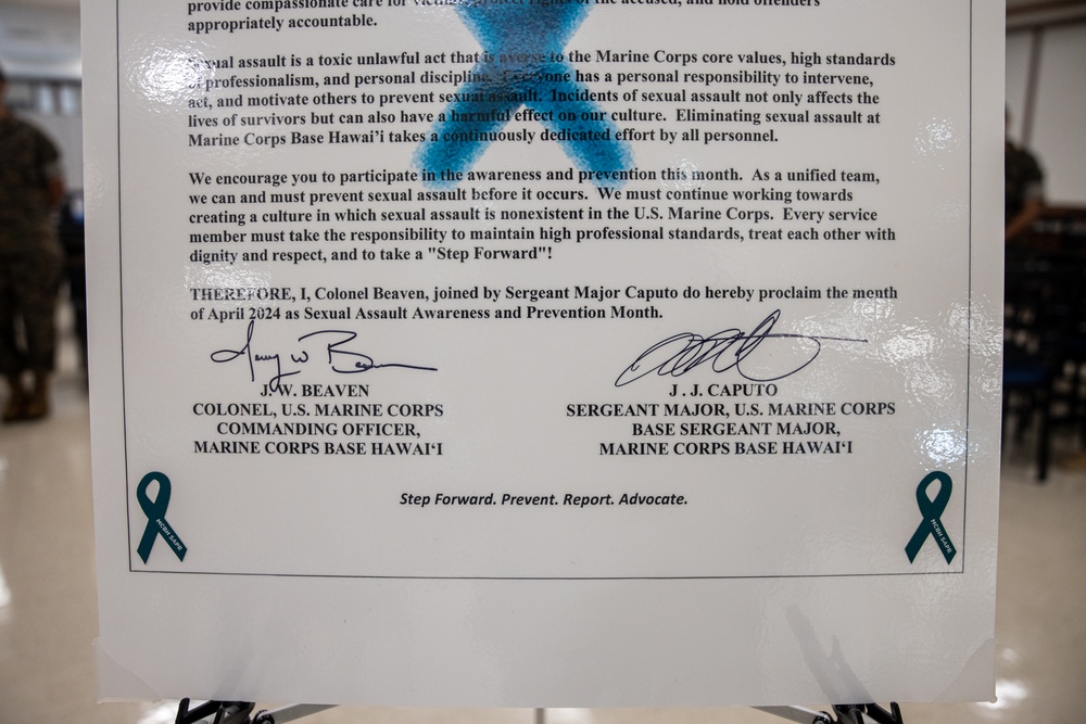 One Is Too Many: MCBH Leaders Participate in SAAPM Proclamation Signing Ceremony