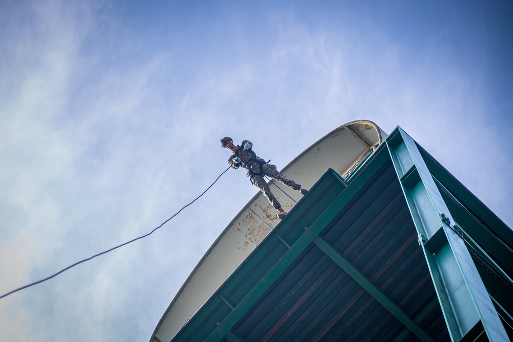 Warrior Shield 24: U.S. Marines Execute Rappel training