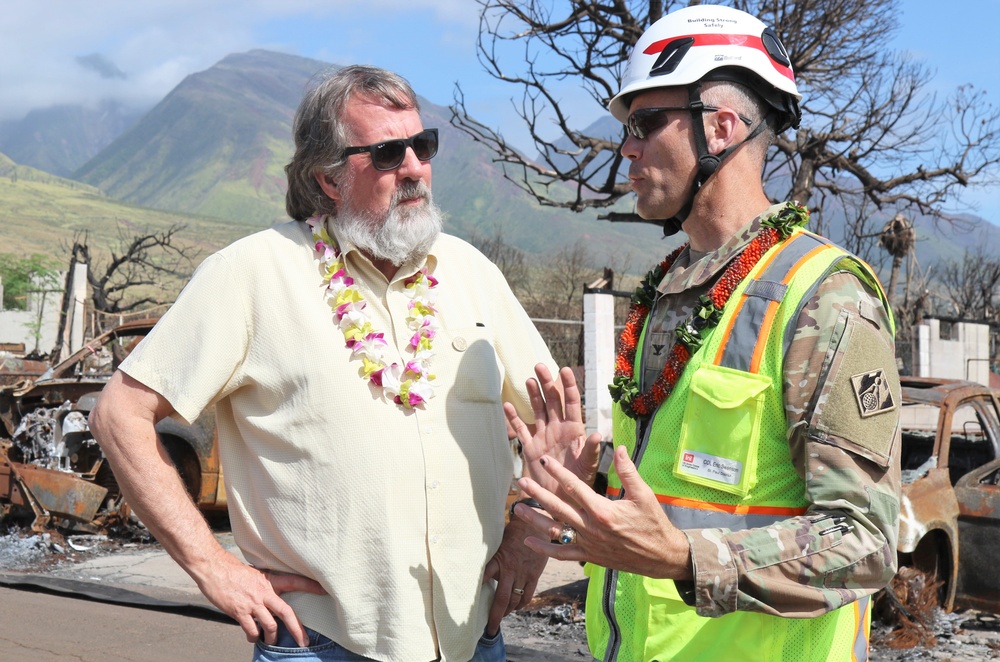 U.S. Representatives get updates on Hawaii wildfires debris removal mission status from USACE, federal partners