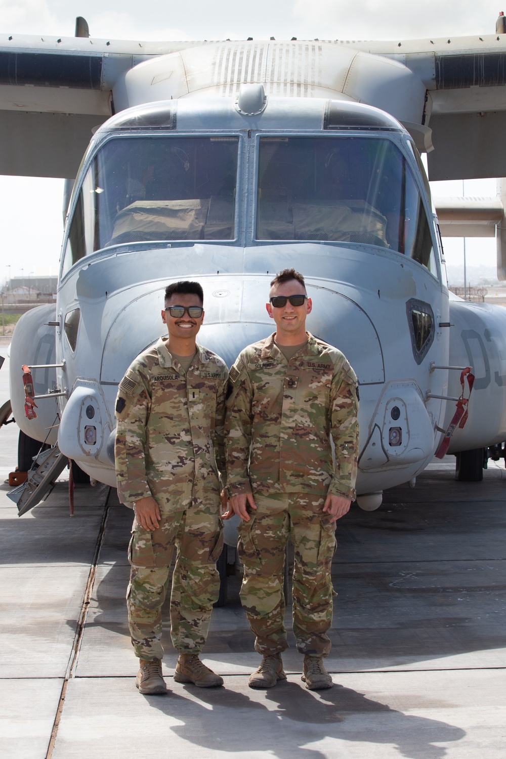 Flying high! Task Force Paxton promotes two Soldiers on flight line