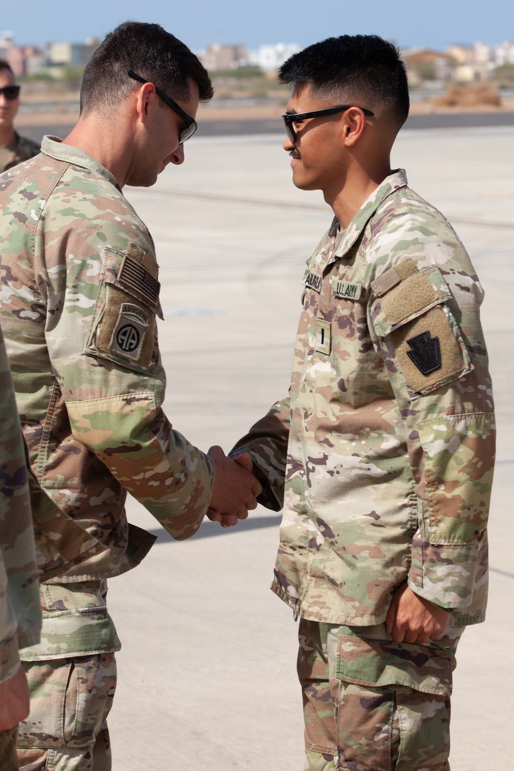 Flying high! Task Force Paxton promotes two Soldiers on flight line