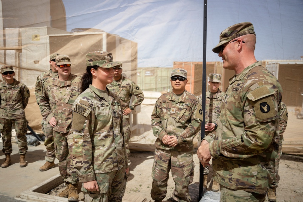 Headquarters Support Company, Headquarters and Headquarters Battalion, 34th Infantry Division recognizes Soldier of the Month for March