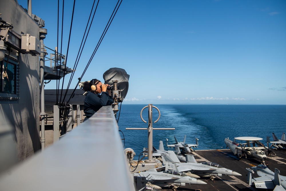 Theodore Roosevelt Transits San Bernardino Strait