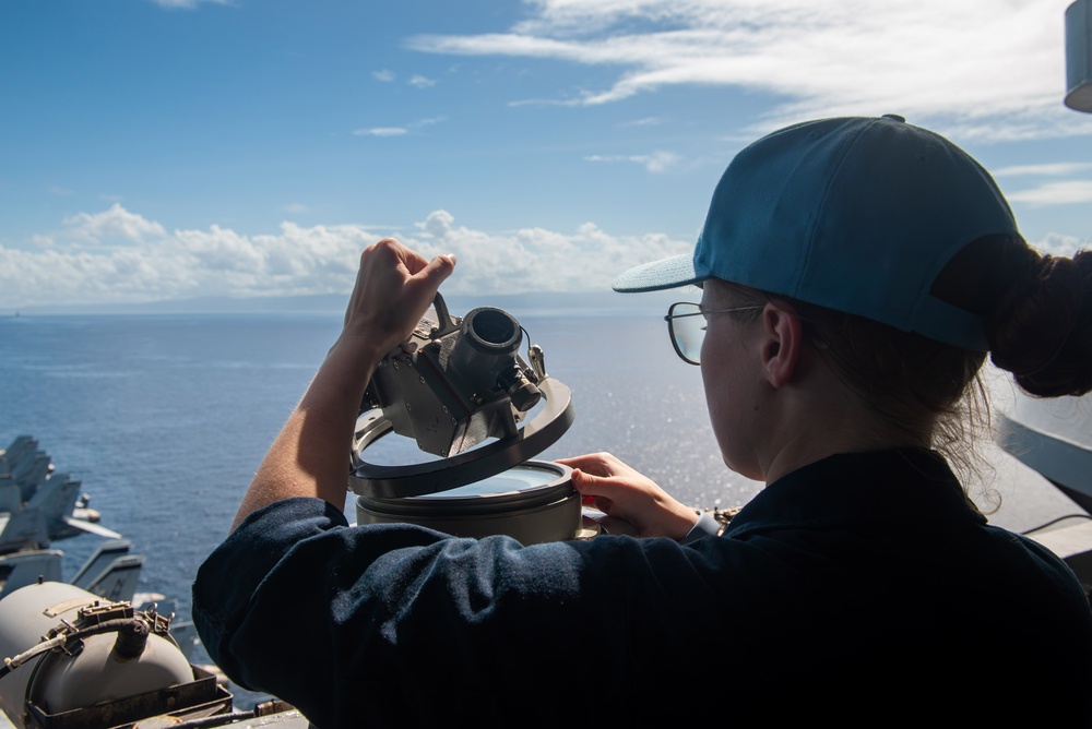 Theodore Roosevelt Transits San Bernardino Strait