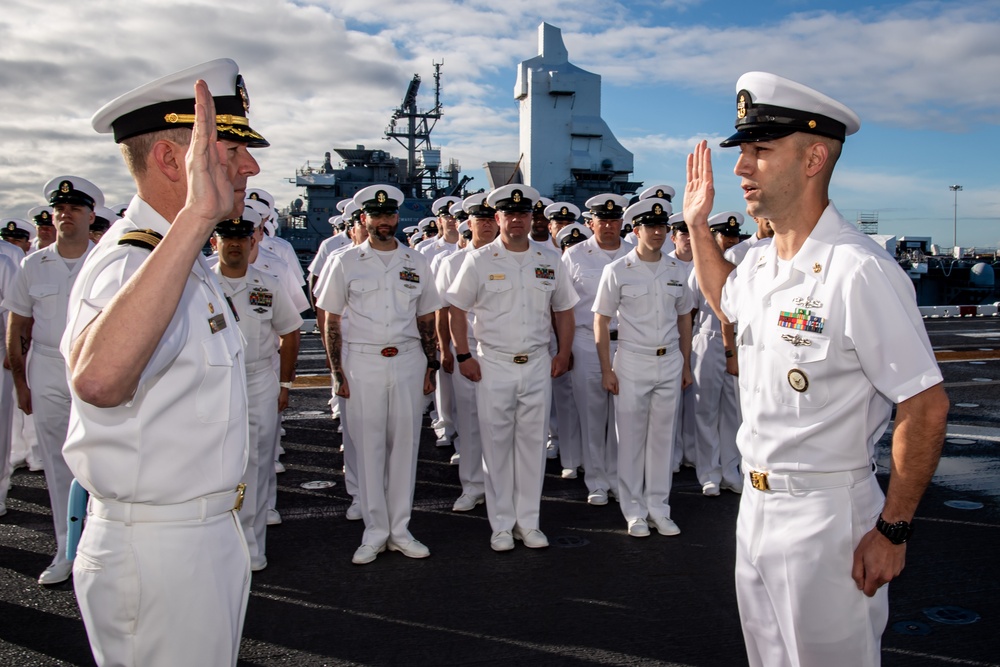 Boxer NCC Reenlistment Ceremony