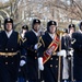 U.S. Soldiers participate in an Armed Forces Full Honor Wreath Laying Ceremony in Arlington National Cemetery