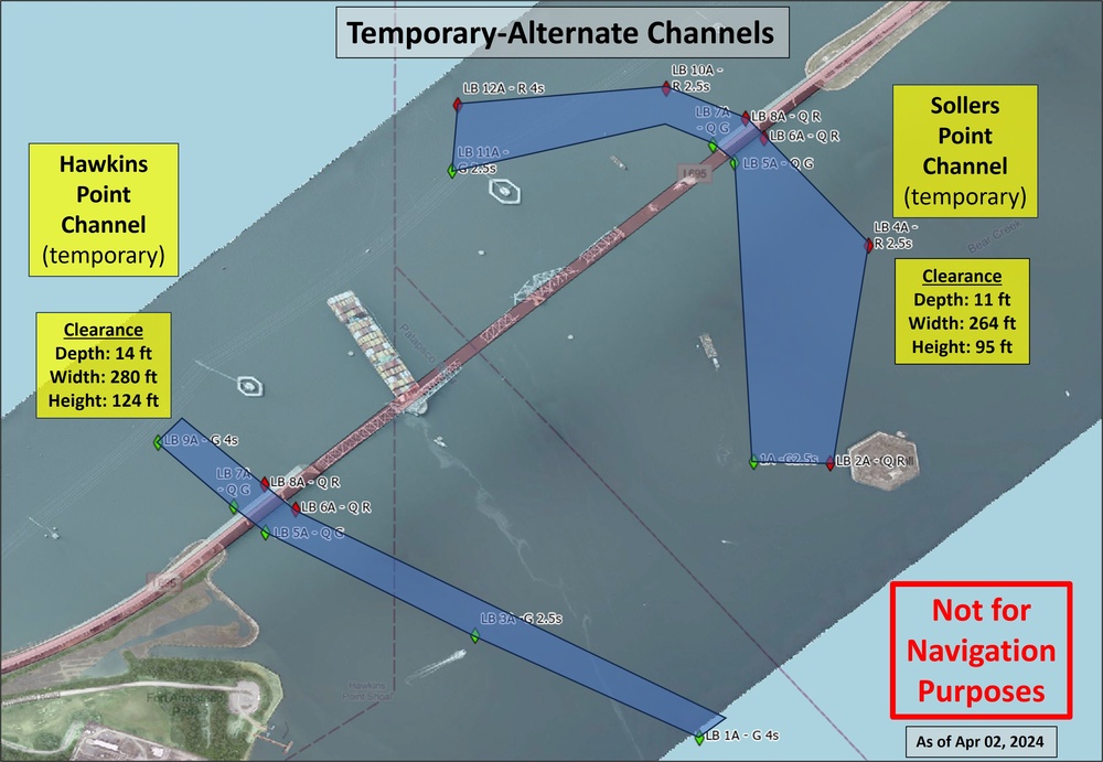 Response authorities open channels to resume limited shipping at Baltimore bridge site