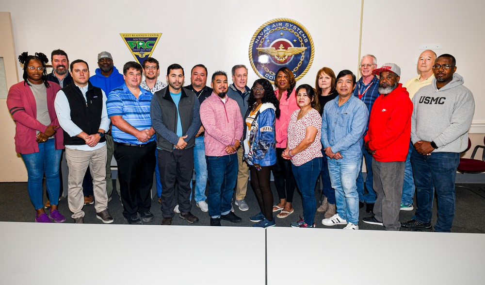 The Fleet Readiness Center Southeast AMAS team earns PMA-260 Team of the Year award